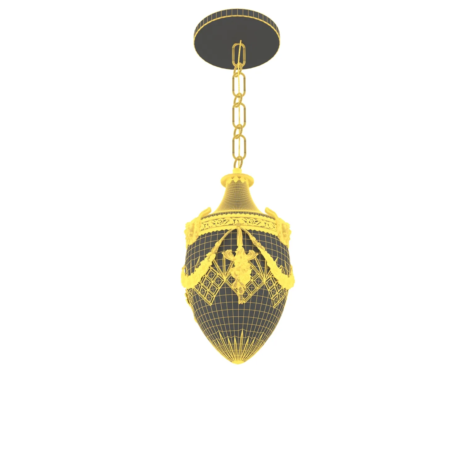 Edwardian Cut Glass Pendant PBR 3D Model_07